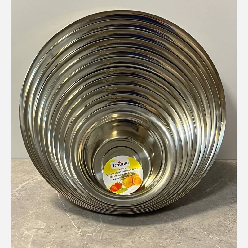 ست کامل لگن وابکش  استیل 11 پارچه یونیک ضخامت بسیار ضخیم