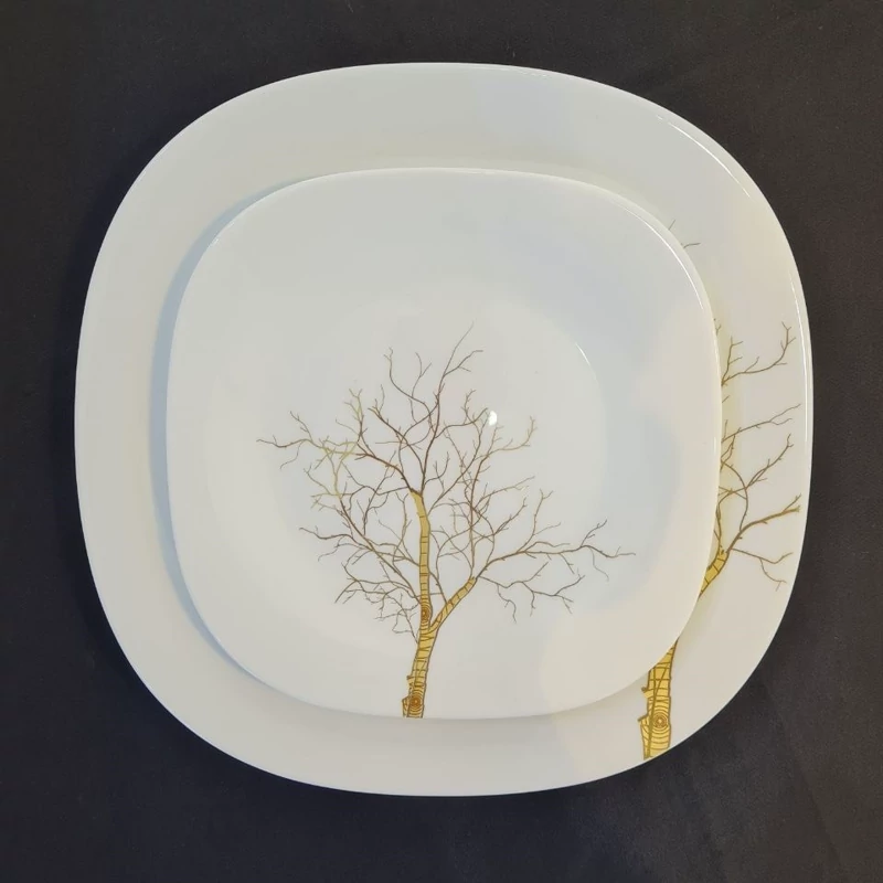 سرویس آرکوپال 26پارچه مربع طرح درخت قابل استفاده در ماکروفروظرفشویی